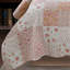 Ensemble de courtepointe réversible en microfibre rose / blanc cassé -29581763