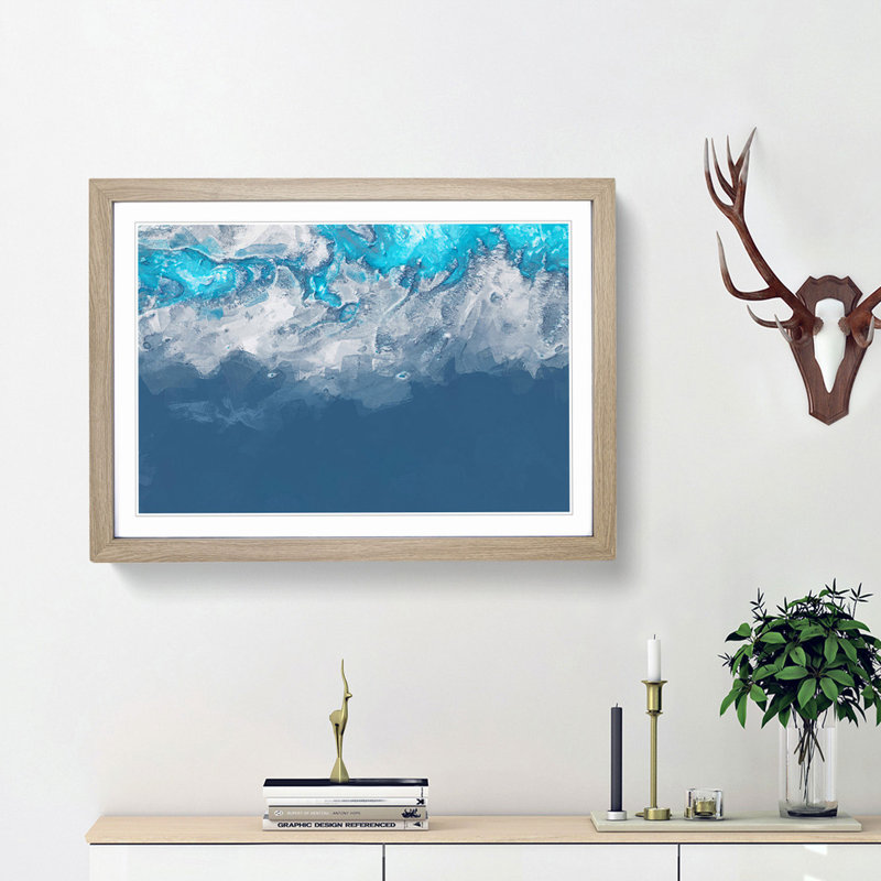 Take a Chance in Abstract - Picture Frame Painting Print, Oak Framed, 36cm H x 48cm W x 2cm D