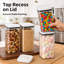 Grands pots de conservation alimentaire, ensemble de 2 boîtes de cuisine avec couvercles hermétiques pour pâtes, biscuits, noix, grains de café, céréales, ensemble de boîtes à farine, organisation du garde-manger, convient au garde-manger de la cuisine