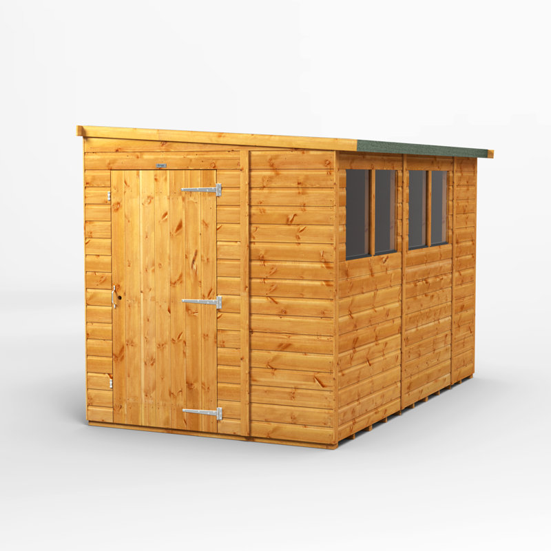 Powersheds 10 x 6ft Timber Tongue & Groove Pent Garden Shed