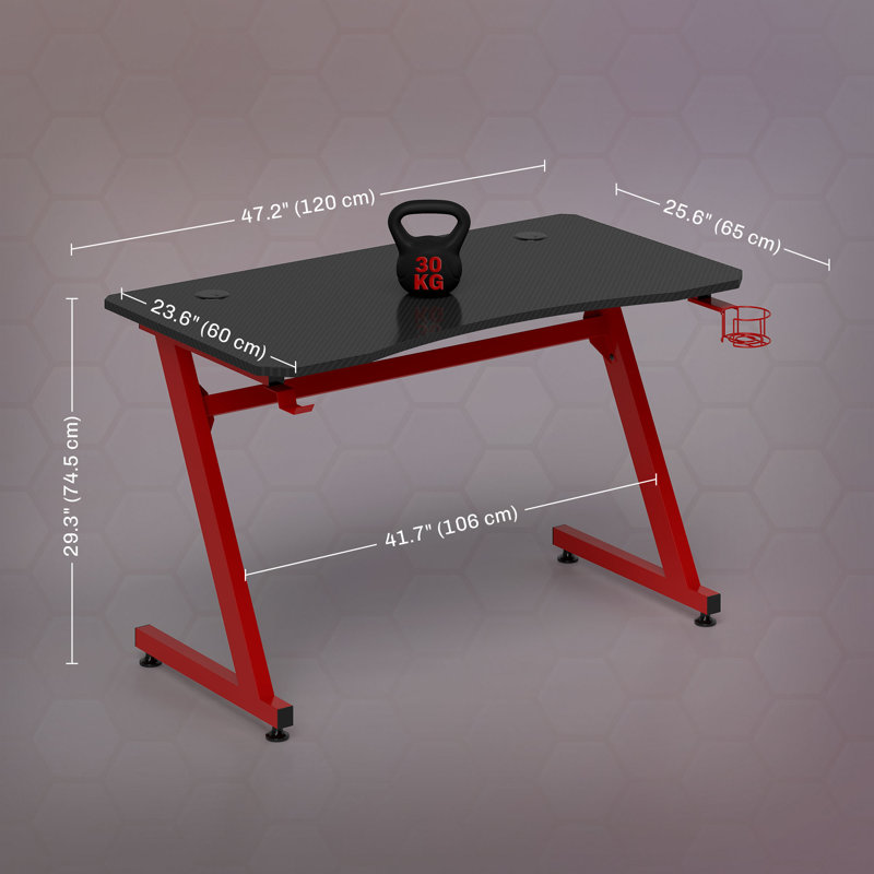 Jeffry Computer Desk, Red