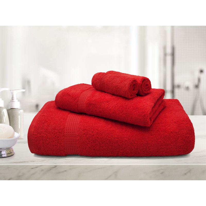 Palyn Bath Sheet Super Absorbent 550 gsm Luxury Egyptian-Quality Cotton 90x150, Red