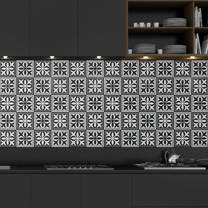 Alyxis 38.1cm W x 38.1cm L Vinyl Peel and Stick Mosaic Tile