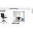 Modern Drafting Chair | Upholstered PU Leather Ribbed Mid Back with Tall Adjustable Base & Leg Rest | Tilt Lock, Swivel | Computer Armchair for Home, Executive, Conference, Meetings-162994369