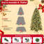 Pre-Lit Flocked Artificial Christmas Tree with Pinecones & Red Berries - Warm White Lights for Rustic Festive Elegance