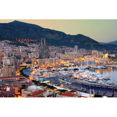 Vue large de Monaco - photographie sur toile tendue