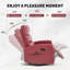 Fauteuil inclinable manuel à massage thermique avec chaise berçante et pivotante en tissu chauffant pour le salon-396441409