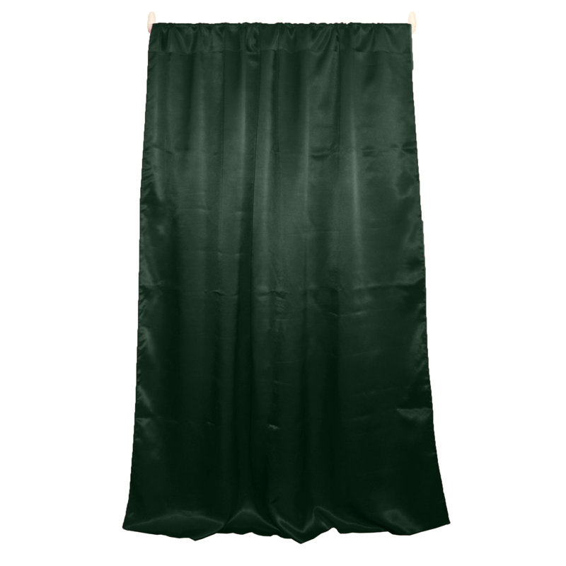 Panneau de rideau semi-transparent en polyester Dafni, L 58 po x L 120 po, Vert forêt