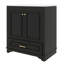 Meuble-lavabo de 30 po avec lavabo en céramique et armoire de rangement avec 2 grandes portes à fermeture en douceur-1486921535