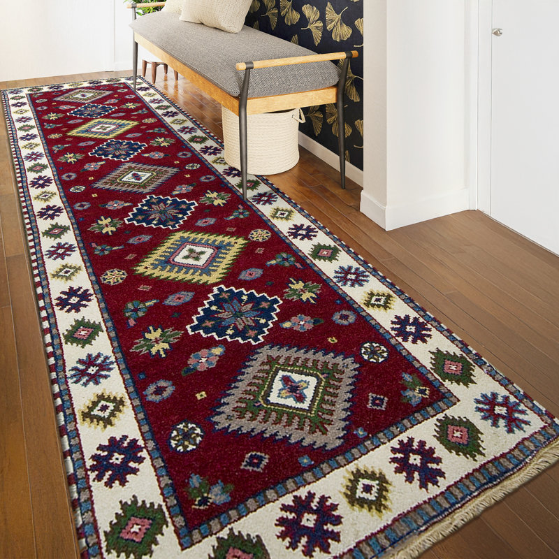 Kazak Hand Woven Wool Oriental Area Rug
