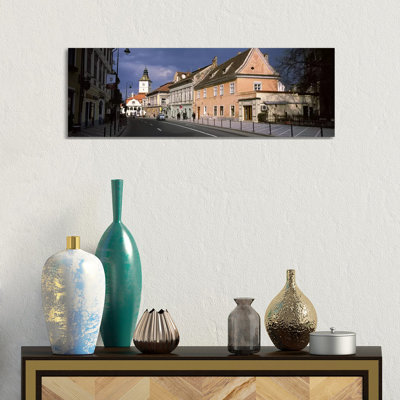 Church In A City, Black Church, Brasov, Transylvania, Romania - Wrapped Canvas Panoramic Print