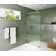 Aurora 40 in. x 78 in. Fully Frameless Fluted Radius Single Fixed Shower Panel
