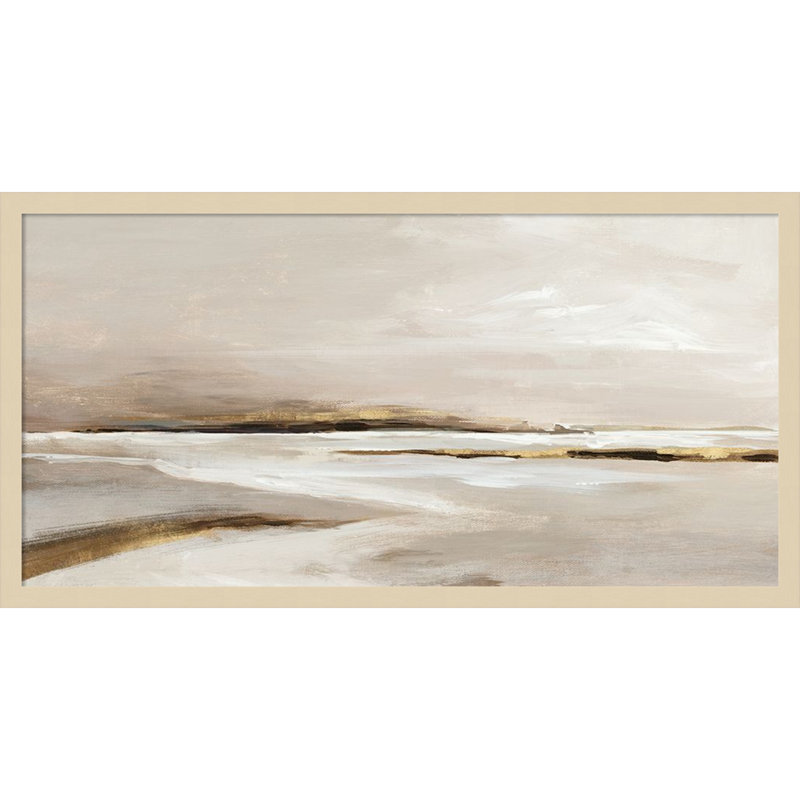 Décoration murale Golden Prairie Landscape par Jacob q, neutre et minimaliste, H 17 po x l 33 po