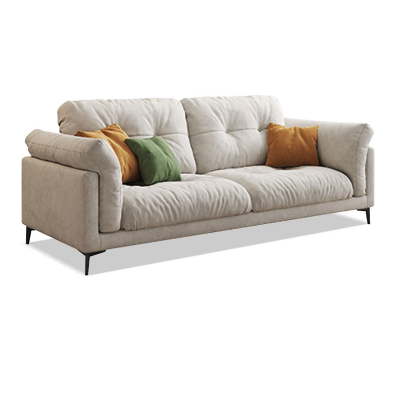 Causeuse-coussin blanche 100% polyester, H 35,43 po x l 82,68 po x P 37,01 po