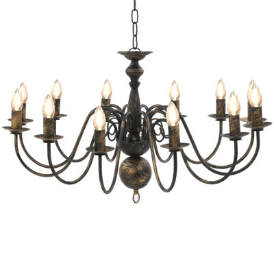 Cheeks 12 - Light Candle Style Chandelier