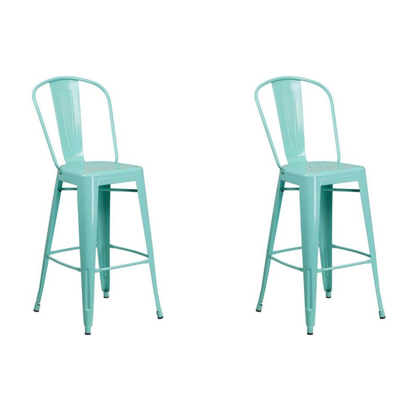 Tabouret 30 "Cazzie, Turquoise
