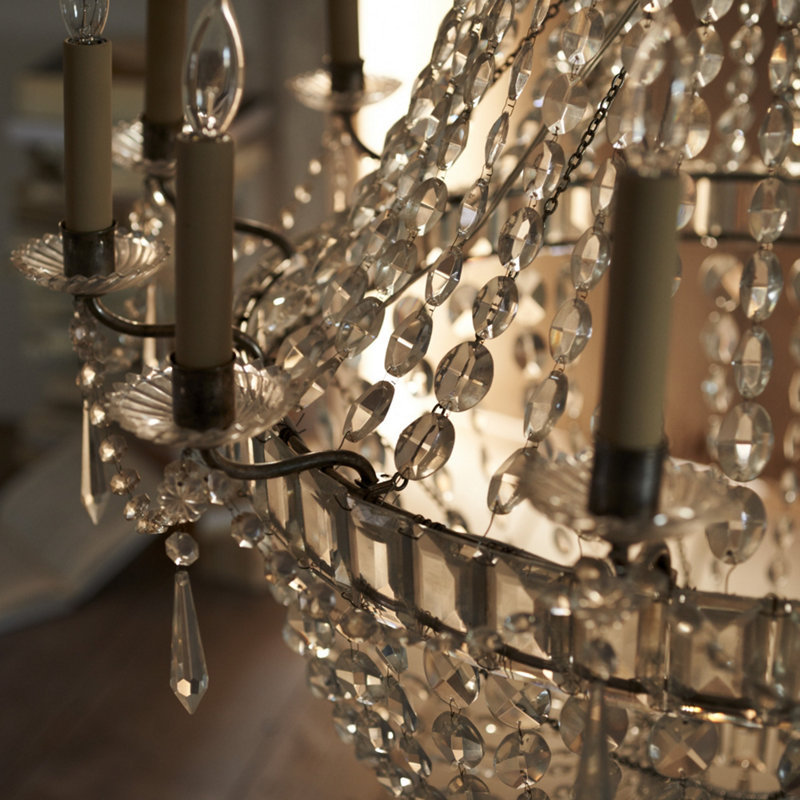 Ralph Lauren Evalina 12 - Light Chandelier, Butler's Silver