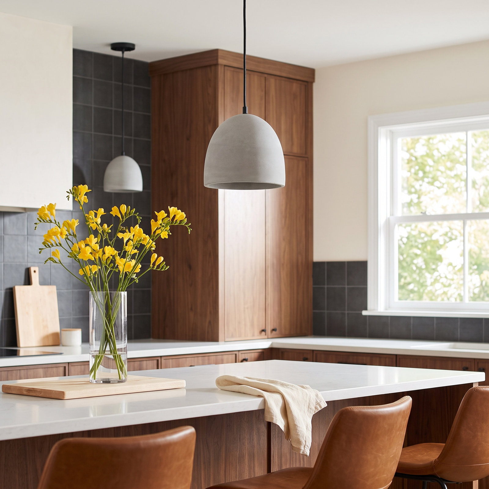 Beyla Dimmable Concrete Single Light Pendant