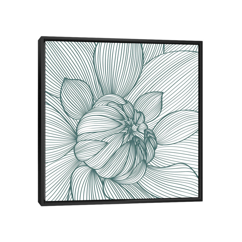 «Myrrhis Odorata I», impression sur toile, H 18 po x l 18 po x P 1,5 po, Pas de tapis, Toile avec cadre noir