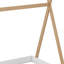 Un lit de plancher conçu comme une tente, avec une structure triangulaire.-520859695-520859694