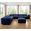 Vihaan 6-Seater Modular Chenille Sectional Sofa with Ottoman-110538310