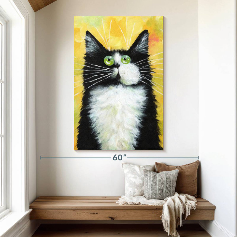 Brampt Tux On Yellow, 51" H x 34" W