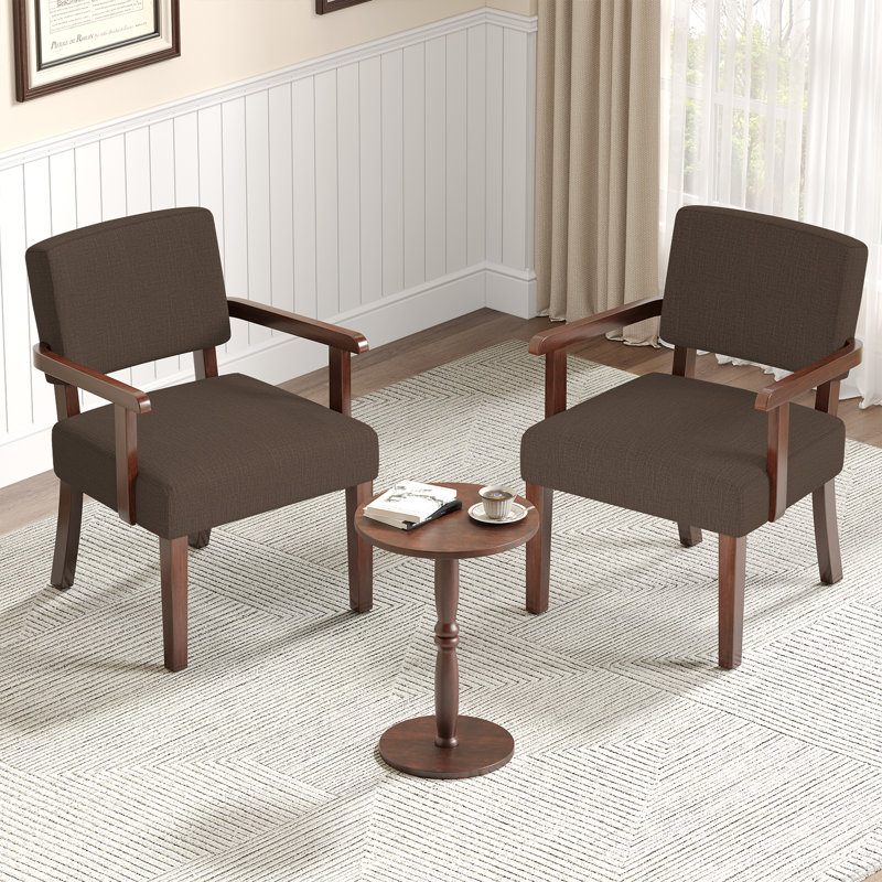 Fauteuil Aronas, Lin brun