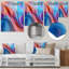 «Transitional Blue and Pink Shapes III», art mural abstrait sur toile en métal-1459262644