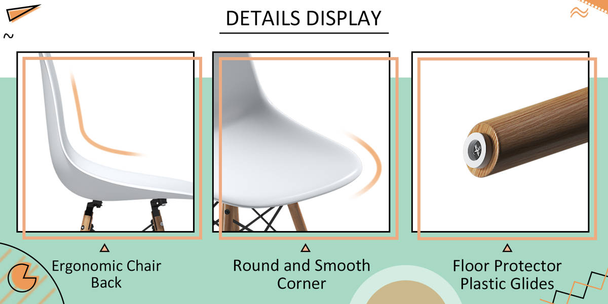 Josclyn Side Chair for Bedroom Kitchen Office (Set of 4)