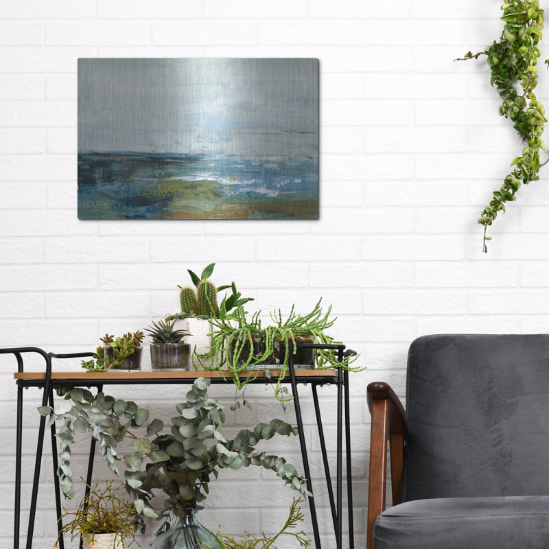 Ivy Bronx «Morning Seascape» par Silvia Vassileva, art mural en métal, H 12 po x l 16 po
