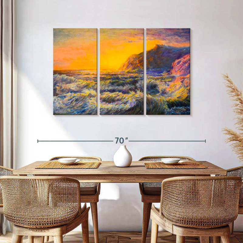 Coucher de soleil hawaïen Gillard, H 36 po x l 57 po