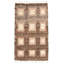 Tapis unique en laine noué à la main style indo marocain brun / taupe 4 pi 11 po x 8 pi 2 po Grogan