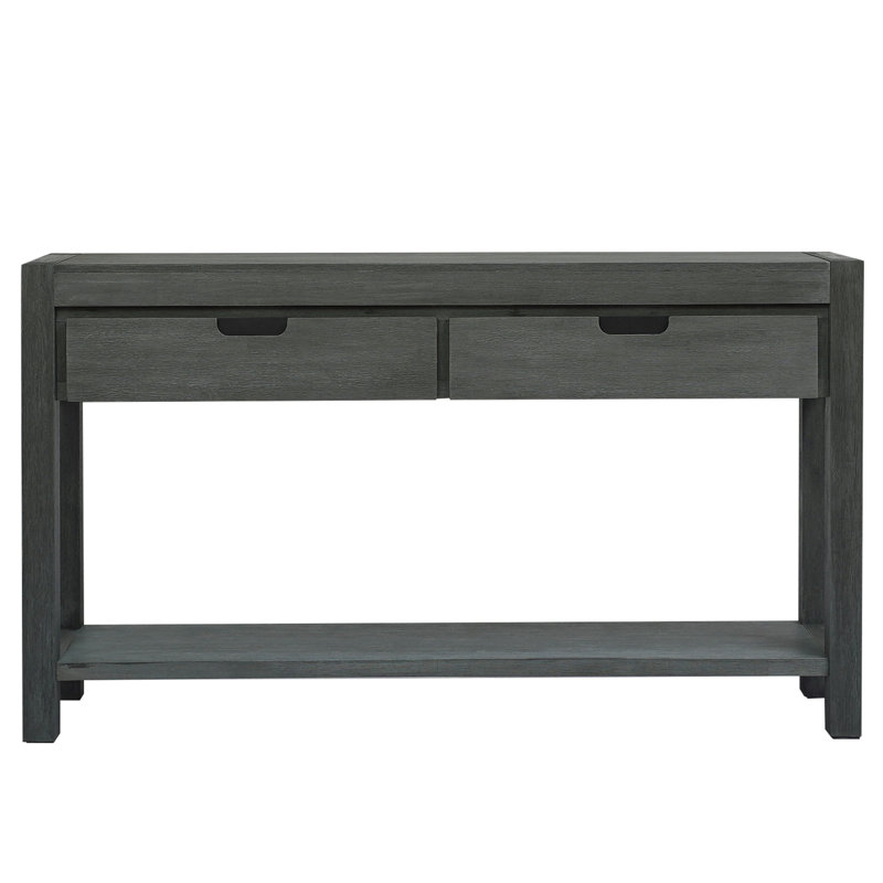 Modern Minimalist Console Table, Antique Green