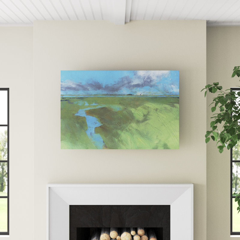 Back Water High Tide by Paul Bailey - Painting Print, Wrapped Canvas, 20cm H x 30cm W