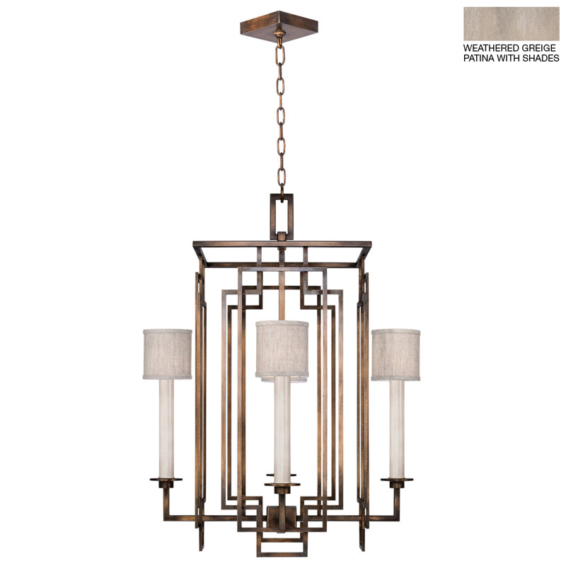 Cienfuegos 4 - Light Chandelier, Yes, 30.5" H x 24" W x 24" D, Weathered Gray Patina