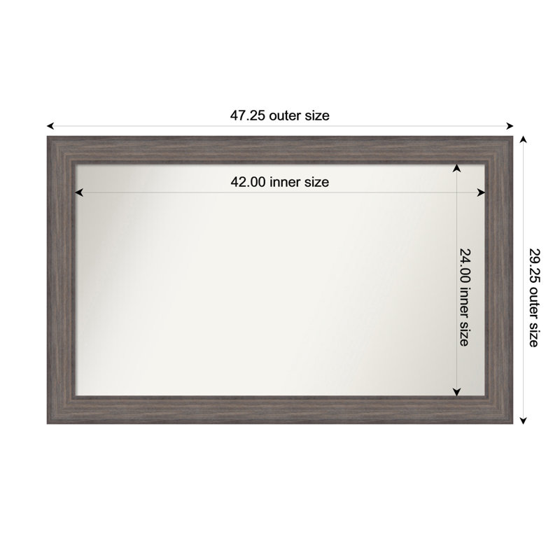 Miroir Hannaley, 29,25 po x 47,25 po, Rectangle