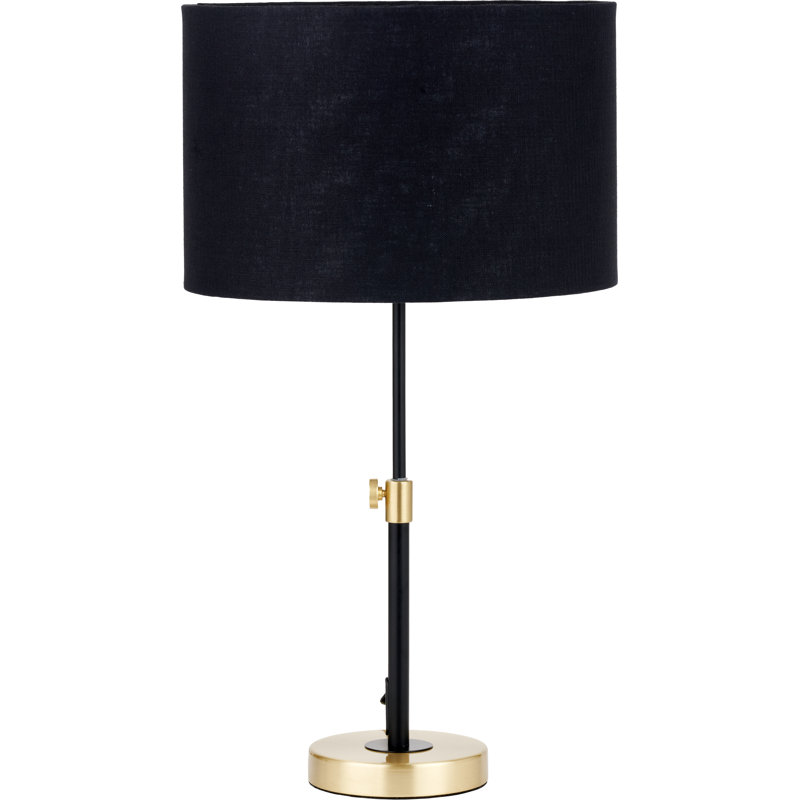 Bryce Black and Gold Metal Rise and Fall Table Lamp
