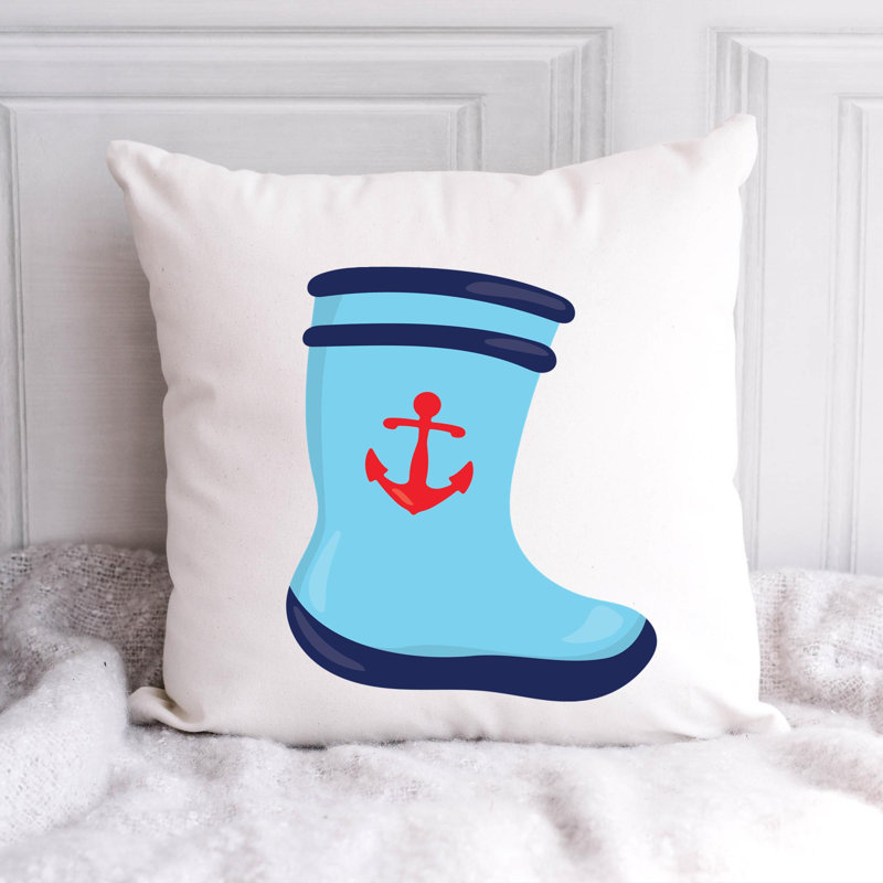 Nautical Sea Life_373 - Coussin décoratif avec coussin décoratif, H 20 po x l 20 po