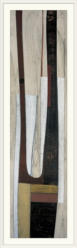 « iii » par matias duarte-impression Triad, Cadre blanc, H 56 po x l 20 po x P 1 po