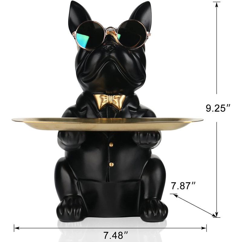 Figurines et sculptures laques, Noir / or