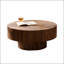 Table basse ronde en noyer de 30,51 pouces, durable et élégante pour le salon et la chambre à coucher