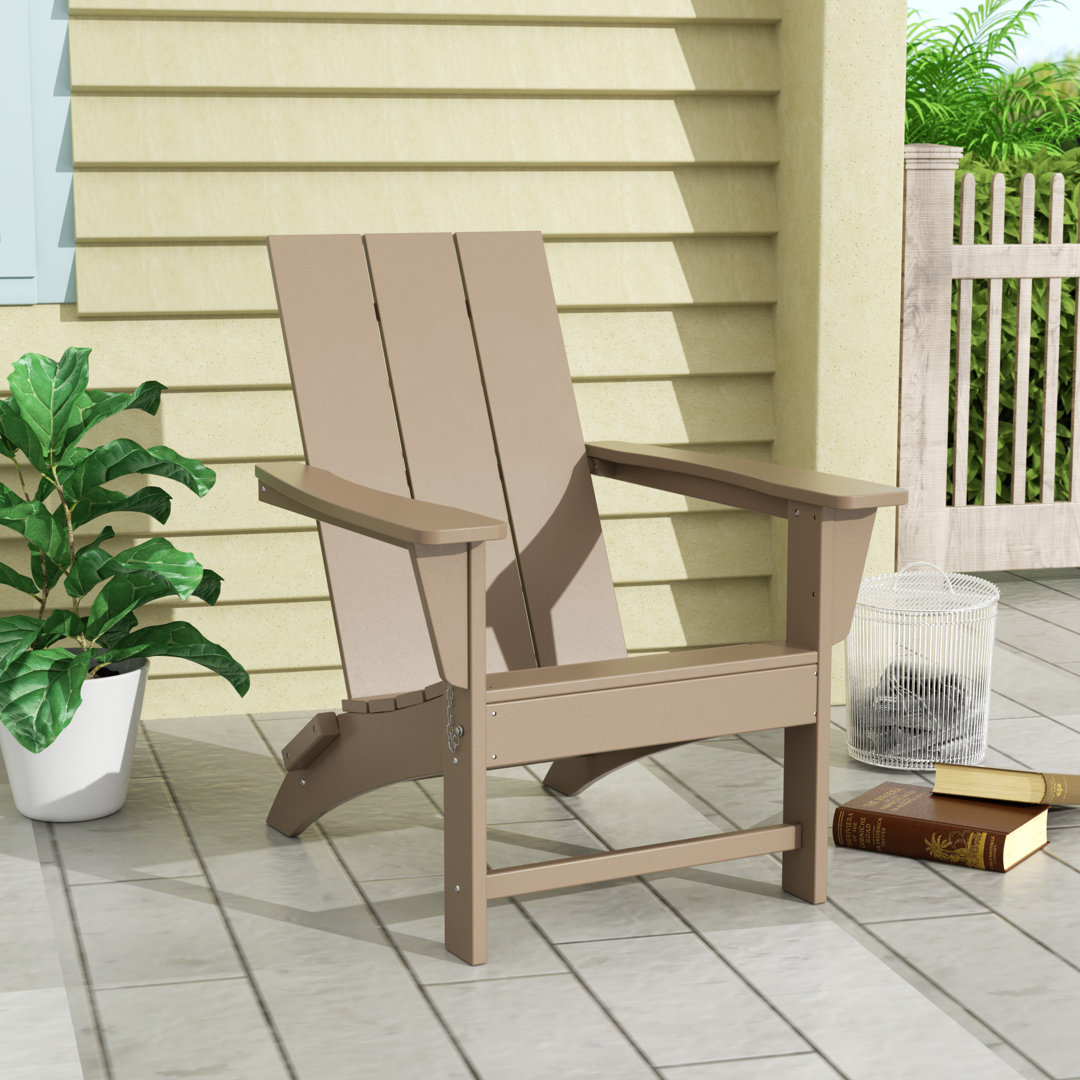 Laprade HDPE Plastic Folding Adirondack Chair Beachcrest Home™ 
