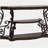 Gretta Merlot 2-Shelf Sofa End Table