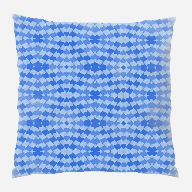 Fabric Geometric Microsuede Reversible Throw Pillow