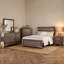 Ensemble de chambre avec grand lit 5 pièces Bello, brun taupe transitionnel et noir-114565957