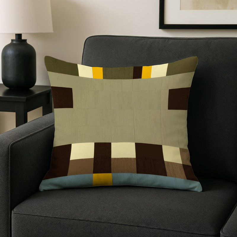 Pixel Patchwork Indoor And Outdoor Pillow, Square 16"