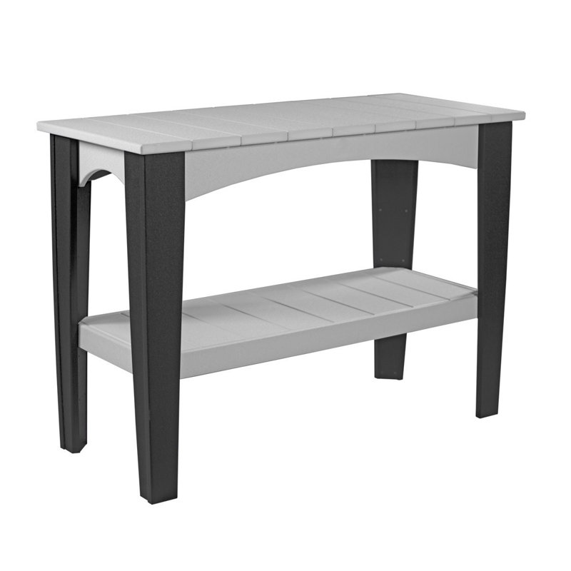 Table de buffet et console en plastique Lieberum, Noir, Gris tourterelle