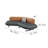 Business-style orange-gray creative reception sofa