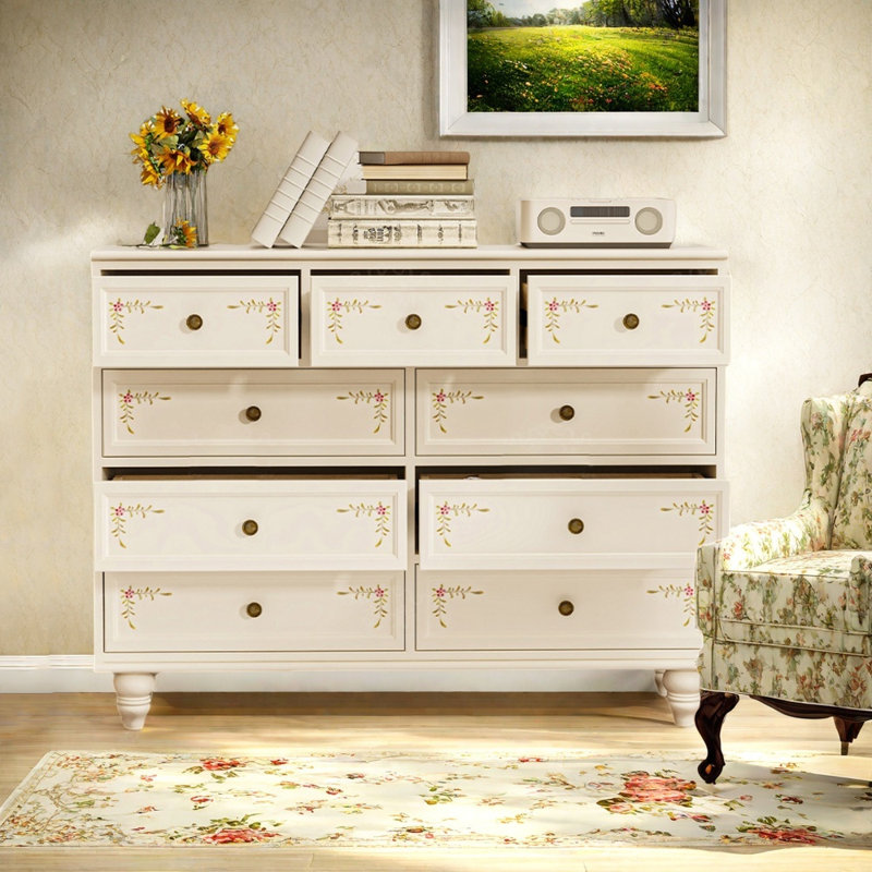 Retro Country Simple Painted Accent Chests