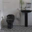 Toilette allongée une pièce à double chasse Chateau en noir brillant 1,1 / 1,6 GPF-99987408